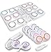 Colored Contact Lens Case for Women Men, BUVE Hard RGP Contact Lens Organizer Case with Carrying Travel Holder - 6 Pack