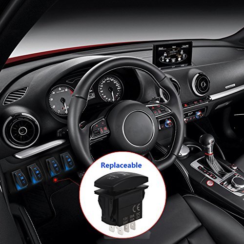 image for WATERWICH 7 pin Momentary Winch In Out Rocker Toggle Switch Waterproof