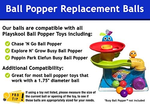 Multi Colored Replacement Ball Set For Playskool Ball Popper Toys Compatible With Elefun Busy Ball Popper Toy Sports Outdoors Amazon Com
