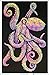 Painted Octopus - Flocked - Blacklight Poster - 23