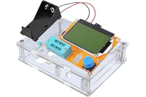 Floahazz ESR Meter Mega328 Transistor Tester Digital V2.68 LCR-T4 Capacitance MOS//NPN LCR 12864 LCD Screen Tester with Box