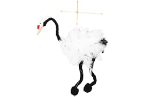 Abaodam Crane Wooden Marionette Puppet Pull String Puppet Clown Marionette for Interactive Play and Educational for Birthday Pretend Play Theater Party