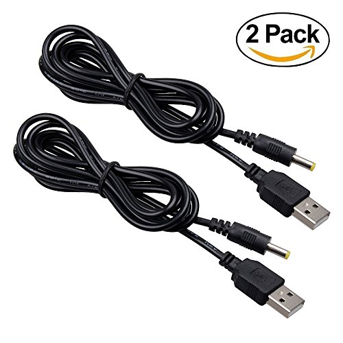 Onite 2 Pack of USB to DC 4.0x1.7mm Barrel Jack Power Cable Charger Cord for PSP 3000 2000 1000, Tablet, Cellphone, Laptop, Netbook, Electronics (3.3ft/1m) - Thumbnail 4