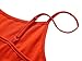 KIRA Women's Sleeveless Adjustable Strappy Flared Midi Skater Dress (Large, Orange)