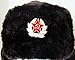 Authentic Russian Military Dark Brown KGB Ushanka Hat W/ Soviet Red Army Badge Included (Large)