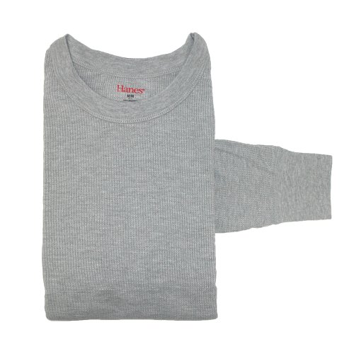 Hanes X-Temp 25439 Mens X-Temp Thermal Crew Size Large - Heather Grey