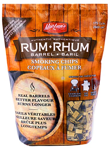 MacLean's Outdoor Rum Liquor Barbecue Smoking Chips - BBQ Smoker Supplies - (Rum Barrel)