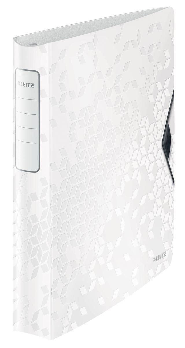 Leitz 4 Ring Binder, Holds up to 190 Sheets, Wow Range, 30 mm Spine, 42400001 - A4, White