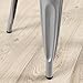 BELLEZE 2pc Modern Style Dining Chairs w/Back Stackable Chairs, Silver