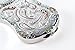 Antique-Like Compact Mirror By Jinvun: Durable Travel Purse Makeup Mirror With Luxury Vintage Design, Shield Shape, Magnification & Clear Reflection-Unique Jewellery Gift (Silver)