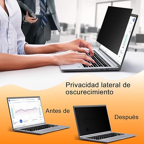 Mamol Privacy Filter 15.6 Inch 16:9, Screen Filters Compatible with HP/Dell/Acer/Lenovo/Thinkpad/Samsung/Envy/Xps, Anti Blue Light Privacy Screen Protector for 15.6 Inch Netbooks