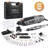TACKLIFE Rotary Tool 200W Power Variable Speed with Upgraded Flex Shaft, 63 Accessories, 4 Attachments, Carrying Case, Multi-Functional for Around-The-House and Crafting Projects - RTD36AC