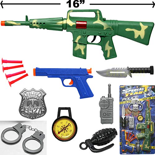 Arcady Machine Gun Toy Set Assault Rifle Military Army CAR-15 M-16 AK-47 Camouflage