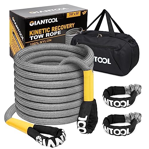 GIANTOOL Kinetic Recovery Rope, 7/8" x30ft