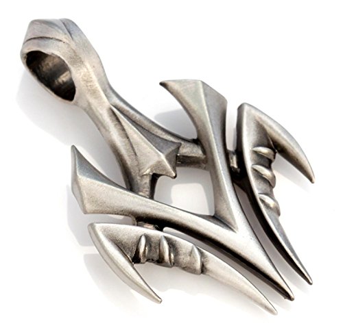 Bico Reaper Pendant (E299) - guide of souls - Satin Silver Finished Tribal Street Jewelry