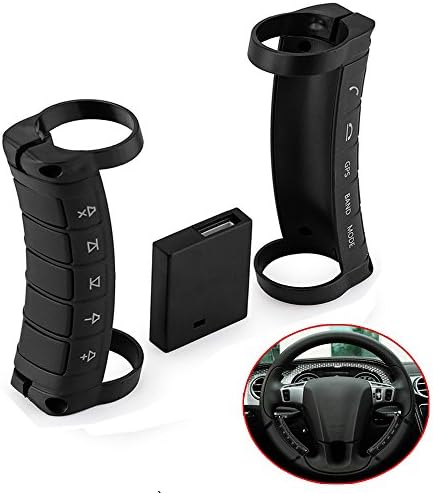 Sunsbell Car Steering Wheel Remote Controller 10 Key DVD GPS Wireless Buttons for Auto DVD Player GPS Stereo System, 1 Pair