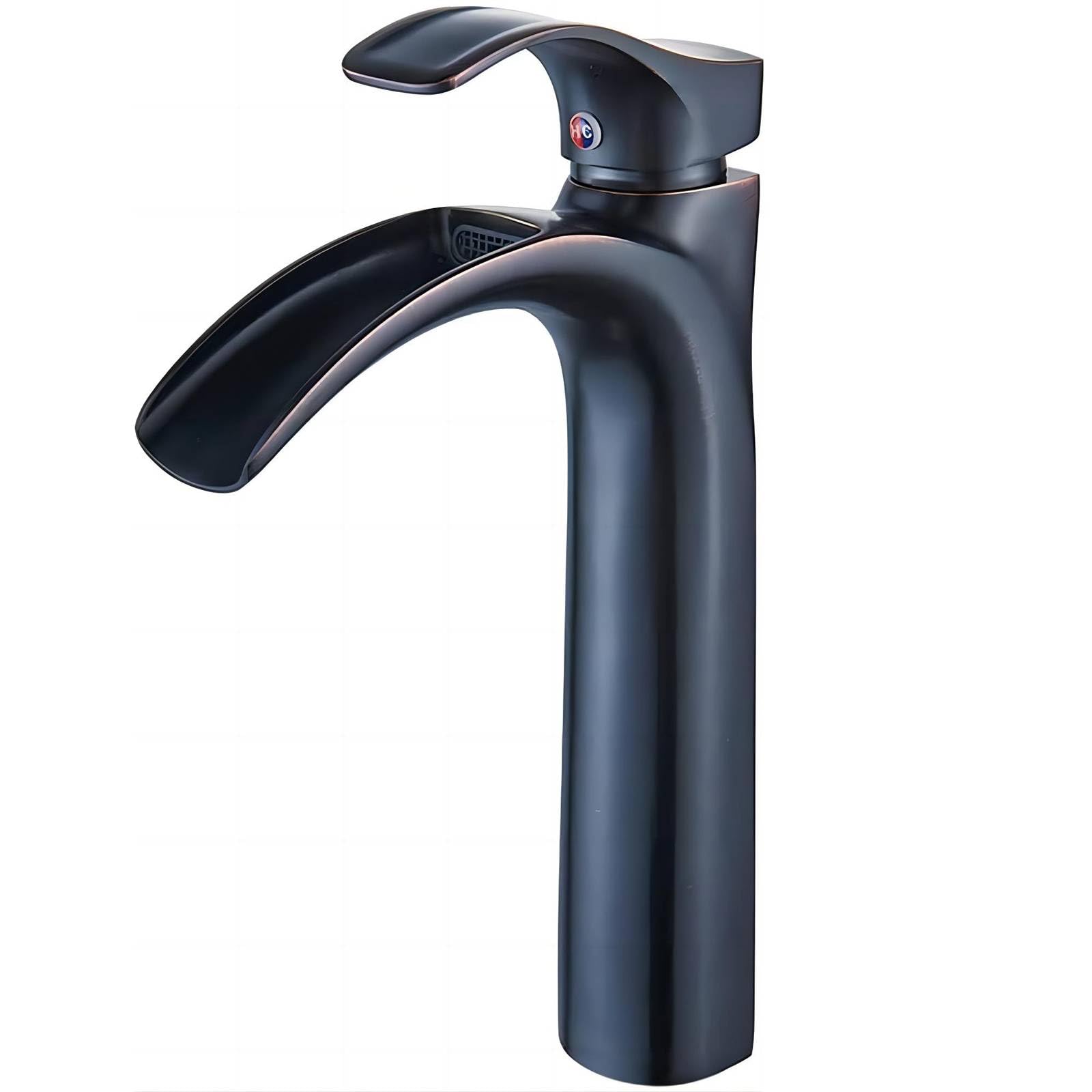 BWE Waterfall Single Hole Single-Handle Vessel Bathroom Faucet With Pop-up Drain Assembly In Oil Rubbed Bronze A-99310-bronze - The Home Depot