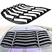 Danti Matte Black Rear Window Louvers Sun Shade Cover in GT Lambo Style Fit For Ford Mustang 2015 2016 2017 2018 2019 2020