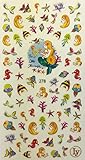 Nail Art 3D Decal Stickers Little Mermaid Tropical Fish Mermaid Tail Shell LY278