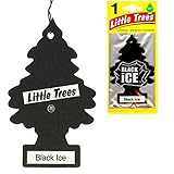 Little Trees 21354 6 Black Ice Scent Air Freshener Car Auto Pack Home Hanging Office