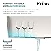 KRAUS Pax 22 1/2-inch 16 Gauge Undermount Single Bowl Stainless Steel Kitchen Sink, KHU23