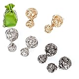 BMC 3pr Double Sided Dual Sized Wire Wrapped Ball Womens Fashion Stud Earrings