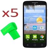 5 x Straight Talk Tracfone NET10 Alcatel Pop Icon 2 A846L Screen Protector Guard CLEAR PRE-CUT No Cutting Require Perfect Fit + EXTREME BRAND (5 x Clear Screen Protector)