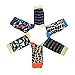 All4life Women's 6 Pairs Colorful Patterned Crew Socks
