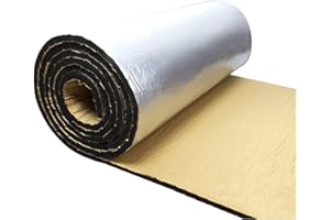 AUCELI Car Sound Deadening Mat, 197 mil (5mm) 5.4 sqft Automotive Foam Sound Deadener, Heat Insulation and Vibration Dampening Material, Noise Barrier Muffler for Vehicle Hood, Trunk, Door, Roof