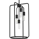 Bonn Collection 4-Light Farmhouse Pendant Light Matte Black