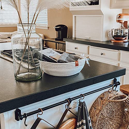 OrganiHaus 4Pack Small Rope Basket Tray Round Tray Baskets for Home