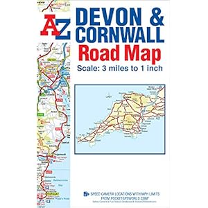 Devon & Cornwall Road Map Paperback – Gevouwen Kaart, 12 januari 2018