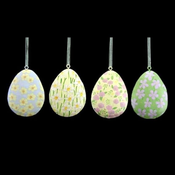 Gisela Graham Easter Decoration Hanging Easter Egg Tree Decoration Flat