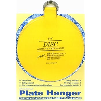 Flatirons Disc Adhesive Extra Large Plate Hanger Set (4-5.5 Inch Hangers)