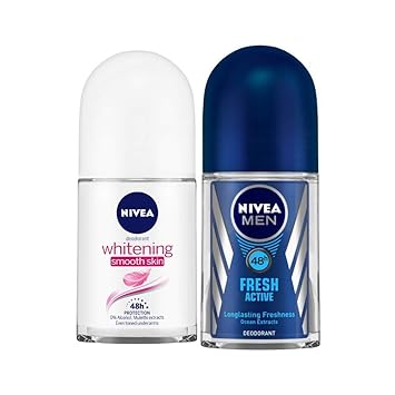 Buy Nivea Deodorant Roll On Whitening Smooth Skin 50ml And Nivea Men Deodorant Roll On Fresh Active Original 50ml Online At Low Prices In India Amazon In