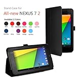 YESOOTM 2013 Google Nexus 7 2nd Gen FHD ASUS-2B32 Tablet Slim Fit Folio Leather Case CoverDoes not fit 2012 old Version (Black)