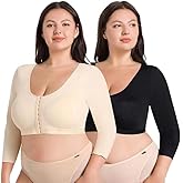 VELISDE Plus Size Women's Arm Shaper Tops Arm Lift Slimmer Compression Sleeves Support Garment Post Surgical Corrector