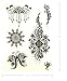 Terra Tattoos Black Tattoo Flash Sheets Designs of Butterflies, Flowers, Henna, Elephants & more! Face Tattoos for Women Waterproof Nontoxic Long Lasting 75+ Designs for Vacation, Festivals Parties