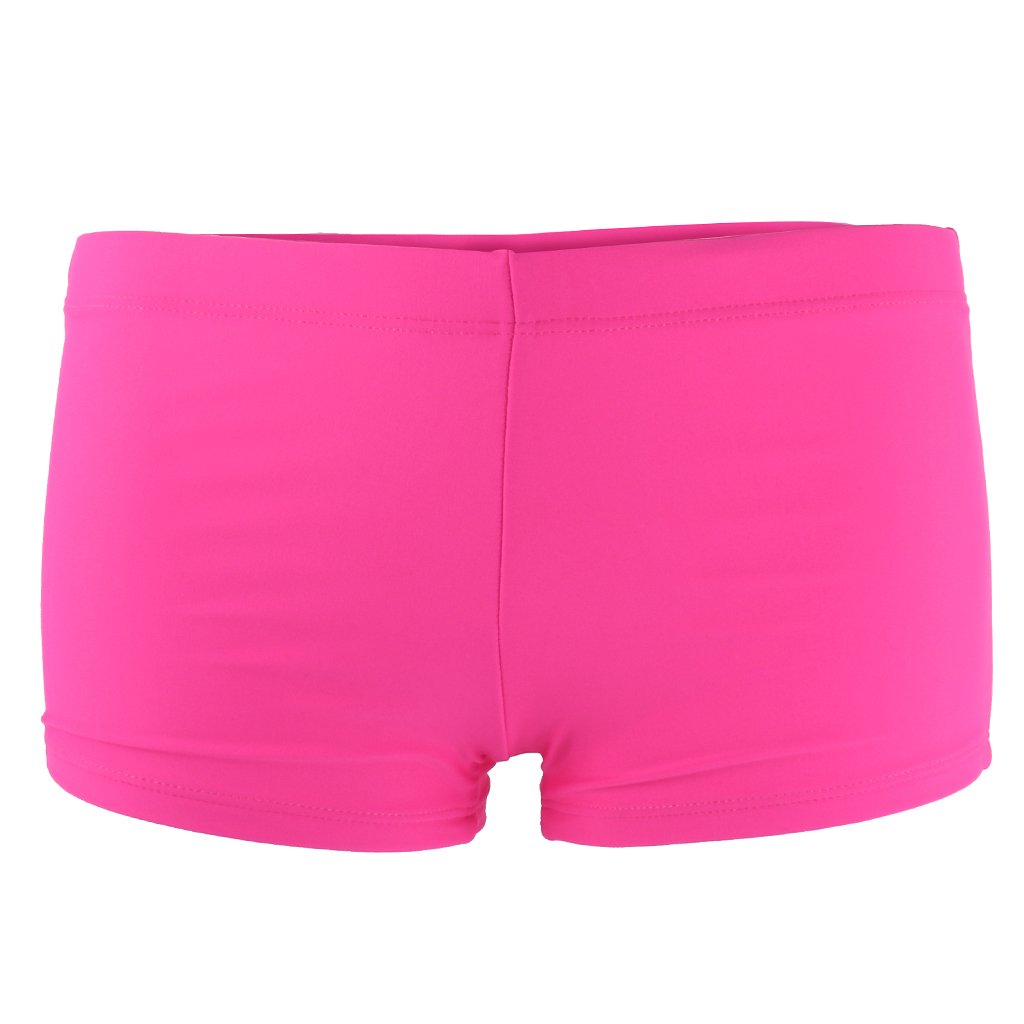 phenovo women plain bikini boy-short swim swimwear short brief bottoms gym m pink