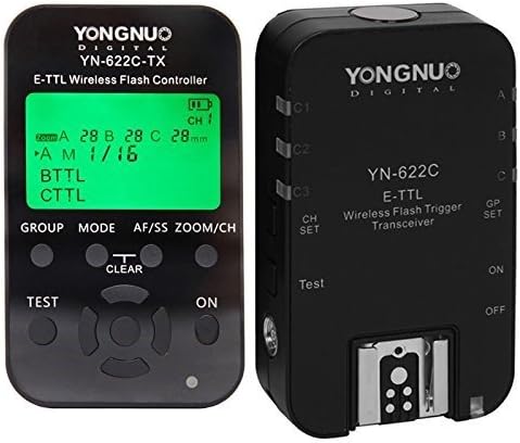 Eboxdeal Yongnuo 1pc YN-622C-TX + 1pc YN-622C E-TTL Wireless Flash Controller Flash Trigger Transceiver for Canon DSLR