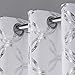 EXCLUSIVE HOME Modo Metallic Geometric Grommet Top Curtain Panel Pair, 54