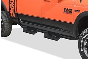 APS Stainless Steel Pocket Steps Running Boards Side Bars Compatible with Ram 1500 2009-2018 Crew Cab & Ram 2500 3500 2010-20