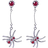 LKingel Gothic Spider Earrings for Women Punk Spider Drop Dangle Earring Halloween Dark Drop Dangle Earring Emo Accessories Halloween Prom Jewelry Costume Accessories Style1