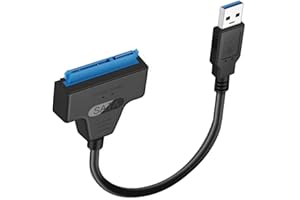 PKOUVOO USB to SATA Cable USB 3.0 to SATA III Hard Driver Adapter Super Speed 2.5" Hard Disk Drive SSD for Windows XP/Vista/7