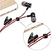 Bluetooth Headphones Sports Wireless Earbuds Sweatproof Headset Magnetic Attraction Stereo Earphones for Running Workout Gym Noise Cancelling Proshine (M-RED)