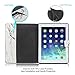 iPad Air 2 Case, HAOCOO Stylish Art Printed PU Leather Stand Protective Case with Card Slots for Apple iPad Air 2 Cover - Flip Folio Case Cover for iPad Air 2 (White Marble)