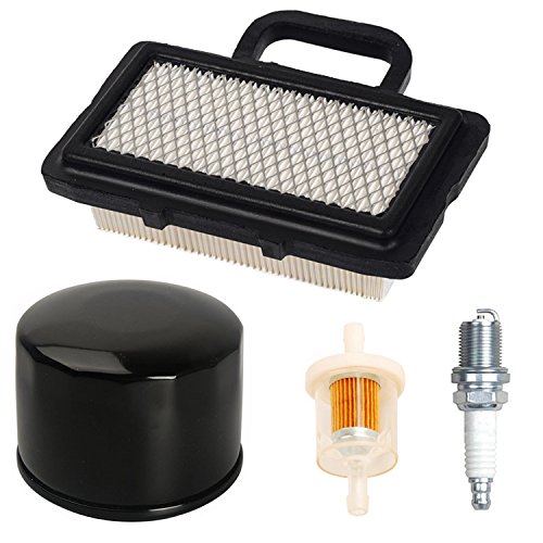 HIFROM 792101 Air Filter 493629 Fuel Filter 696854 Oil Filter Spark Plug Tune-up Kit for Briggs & Stratton Lawn Mower Engine