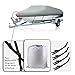 Waterproof Boat Cover All Seasons Marine Grade 210D Oxford Fabric Outdoor Protector Fits V-Hull Tri-Hull Runabout Fishing Ski with Quick Release Buckle and Strap (Gray, 14'-16'L x 90