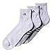 adidas Men's Climacool Superlite Quarter Sock (3-Pair), White/Light Onix/Medium Lead, One Size