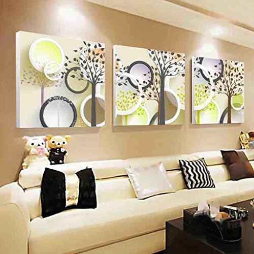 Wall Murals Living Room Decoration Painting Modern Simple Sofa Background Wall Triple Painting Pattern Paper Painting ( Color : A , Size : 5050cm )